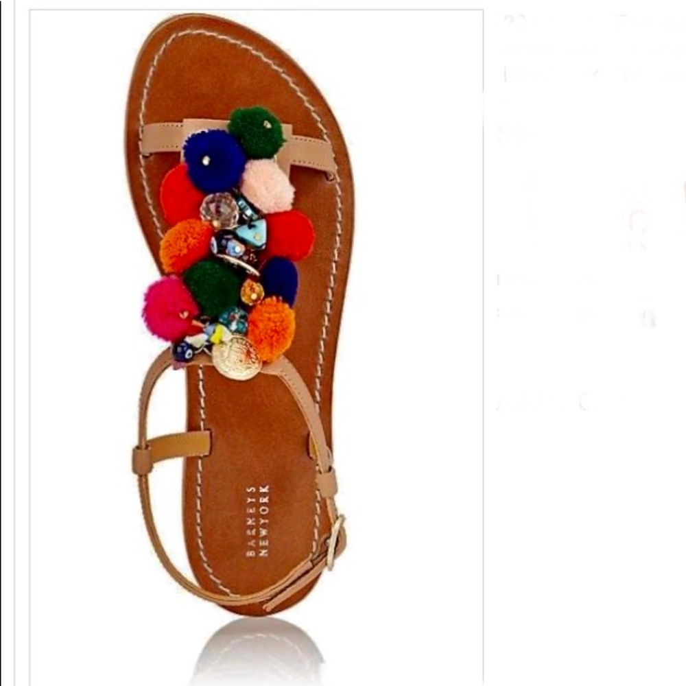 Barneys New York, embellished leather sandal, 37